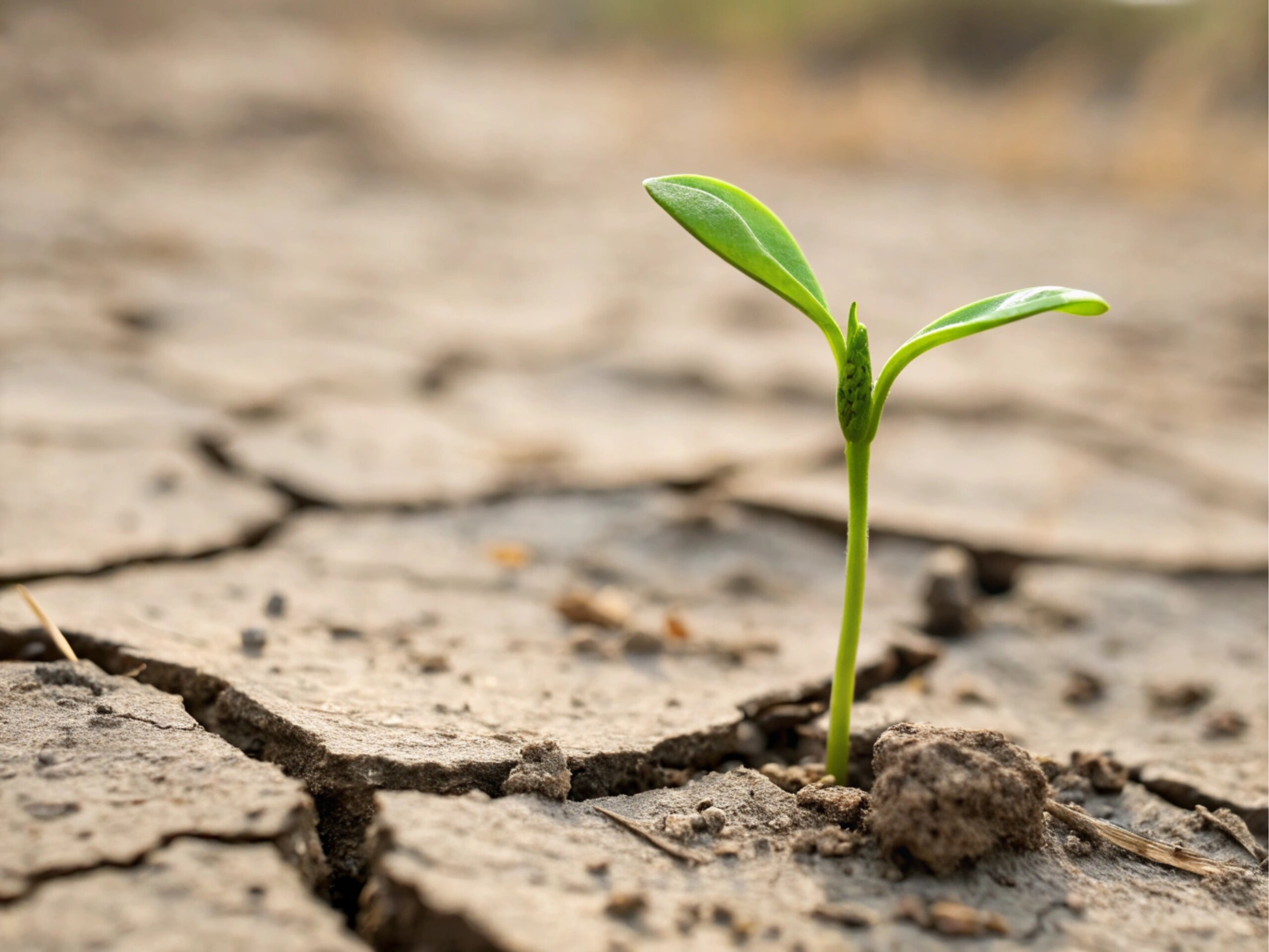 Hope,Emerges:,A,Vibrant,Green,Seedling,Bravely,Sprouts,Through,Cracked,